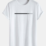 Dream Slogan Print Cotton Arc Hem T-Shirt