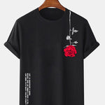 Slogan Rose Print T-Shirt