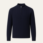 Lerano Cashmere Half-Zip Knit Navy