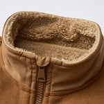 Teddy Lined Polar Fleece Zip-Up Stand Collar Jacket