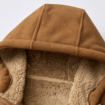 Teddy Lined Polar Fleece Hooded Jacket