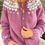 Maya | Retro Icelandic Knit Cardigan