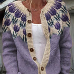 Josephine | Retro Icelandic Knit Cardigan