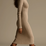 Virelle | Chic Beige Striped Midi