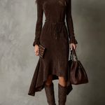 Lunori™ | Isla Suede Midi Dress