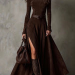 Sable | Suede Maxi Dress