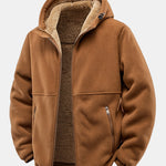 Teddy Lined Polar Fleece Hooded Jacket