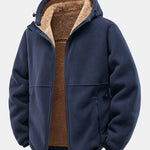 Teddy Lined Polar Fleece Hooded Jacket