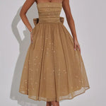 Sexy Off-shoulder Backless Bow Sexy Maxi Dress
