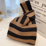 Knitting Checkerboard Zebra-Stripe Striped Bags Accessories Handbags
