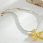 Santorini Starfish Necklace ~ Gold
