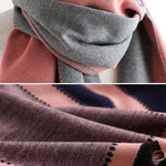 Warm Thicken Fringed Printed Scarf