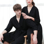Comfortable Solid Bandage Thin Pajama Robe