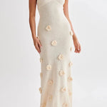 Flowers for Every Occasion Crochet Back Lace-up Maxi Dress