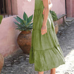 Layered Linen Maxi Dress