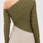 Off-Shoulder Knitted Crop Top