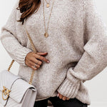 Women  Ribbed Knitted Oversized Pullover Sweater