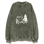 Winter Wonderland Hello Winter Vintage Sweatshirt