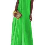 Women's Elegant Asymmetrical One Shoulder Maxi Dress