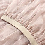 Original Irregular Mesh 4 Colors Falbala Pleated Elasticity Skirt