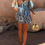 Rosalinda Satin Knot Mini Dress