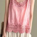 Lace hollow lace camisole with bottoming shirt top