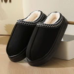 Plush platform warm slippers