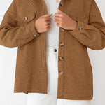 Lugogne Relaxed Lapel Oversized Long Sleeve Shirt
