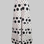 High Waisted Loose Contrast Color Elasticity Pockets Polka-Dot Split-Joint Pants Trousers