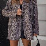 Animal print beige and black jacket