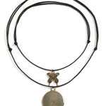 Wooden Disc Beaded Long Necklace