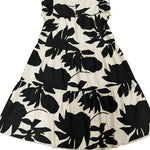 Loose Ruffle Sleeves Flower Print Pleated Round-Neck Midi Dresses