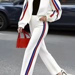Column Striped Casual Pants Bottoms Trousers