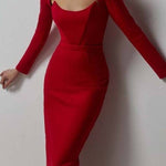 Hollowed-out, form-fitting evening dress