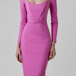 Hollowed-out, form-fitting evening dress