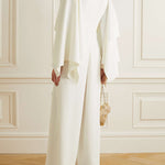 Long Sleeves Wrap Solid Color Zipper Jumpsuits