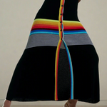Long Sleeves Skinny Buttoned Contrast Color Striped Lapel Maxi Dresses Shirt Dress