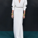Long Sleeves Loose Solid Color Deep V-Neck Maxi Dresses