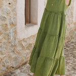 Layered Linen Maxi Dress