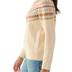 Women's Fairisle Cable Mix Crew Sweater