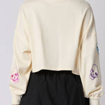 Halloween Skull Sequined Loose Casual Sweatshirt