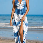 Slate & Snow Tie-Dve Twist Front Maxi Dress