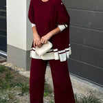 High-Low Long Sleeves Buttoned Split-Side Round-Neck Pullovers Sweater Tops