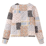 Printed Cotton Jacket with Large Pockets