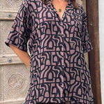 Goya Print Yves Cupro Short Set