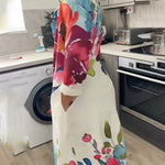 Long Sleeves Loose Buttoned Flower Print Lapel Maxi Dresses Shirt Dress