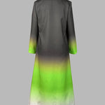 Long Sleeves Loose Buttoned Gradient Pockets Split-Joint Notched Collar Outerwear