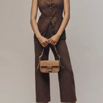 Maeve Faux-Suede Cutaway Vest