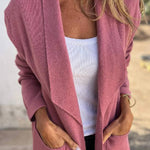 Versatile mid-length cardigan jacket