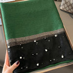 Sun-Protection Beaded See-Through Shawl&Scarf